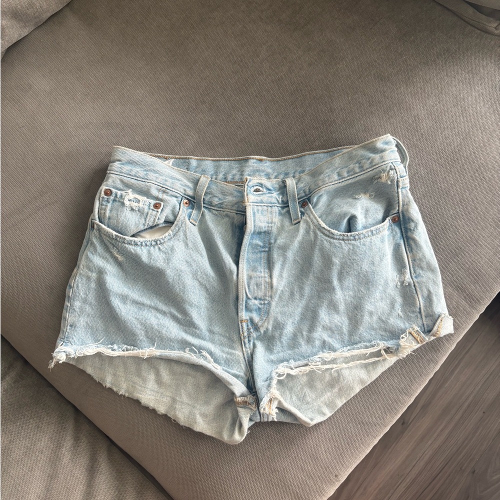 Levi's Light Blue Jean Shorts